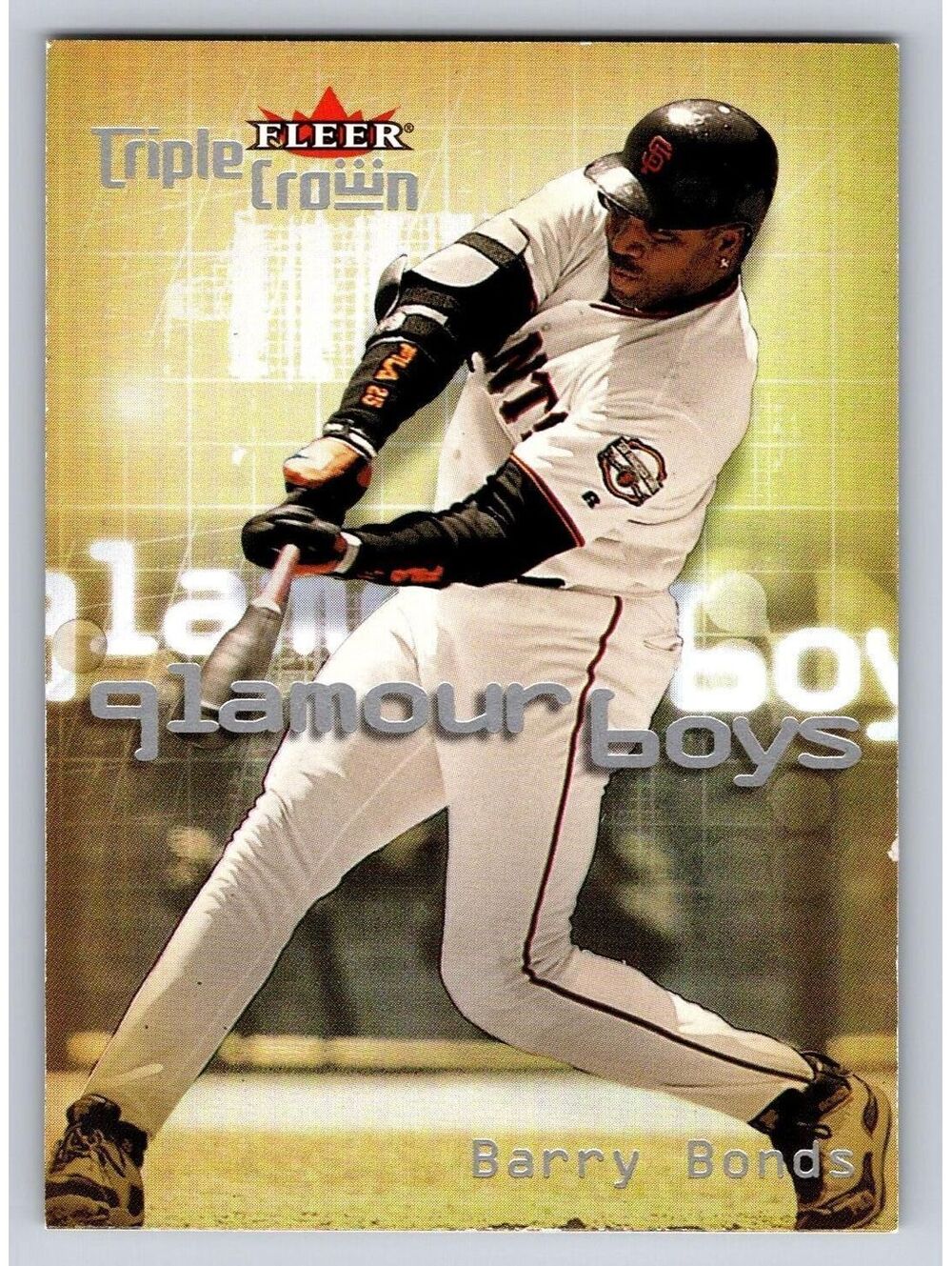 2001 Fleer Triple Crown #12GB Barry Bonds Glamour Boys Baseball Card